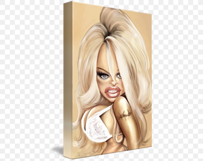 Pamela Anderson Portrait Baywatch Caricature Drawing, PNG, 418x650px, Watercolor, Cartoon, Flower, Frame, Heart Download Free