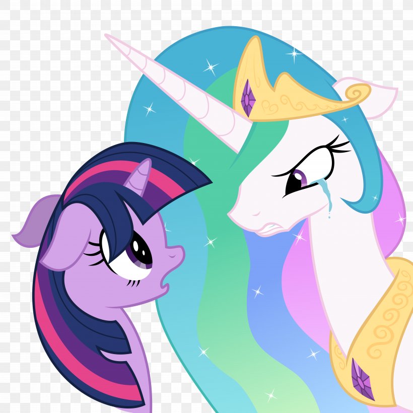 Pony Twilight Sparkle Princess Celestia Clip Art Unicorn, PNG, 7000x7000px, Pony, Art, Artist, Cartoon, Crying Download Free