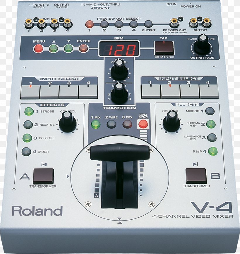 Vision Mixer Audio Mixers Video Roland V-4EX Serial Digital Interface, PNG, 1104x1165px, Vision Mixer, Audio Equipment, Audio Mixers, Blackmagic Design, Disc Jockey Download Free