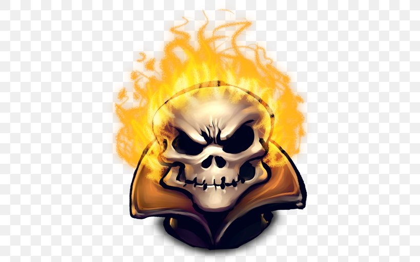 Skull Fictional Character Computer Wallpaper Yellow Illustration, PNG, 512x512px, Ghost Rider Johnny Blaze, Bone, Display Resolution, Drawing, Fictional Character Download Free