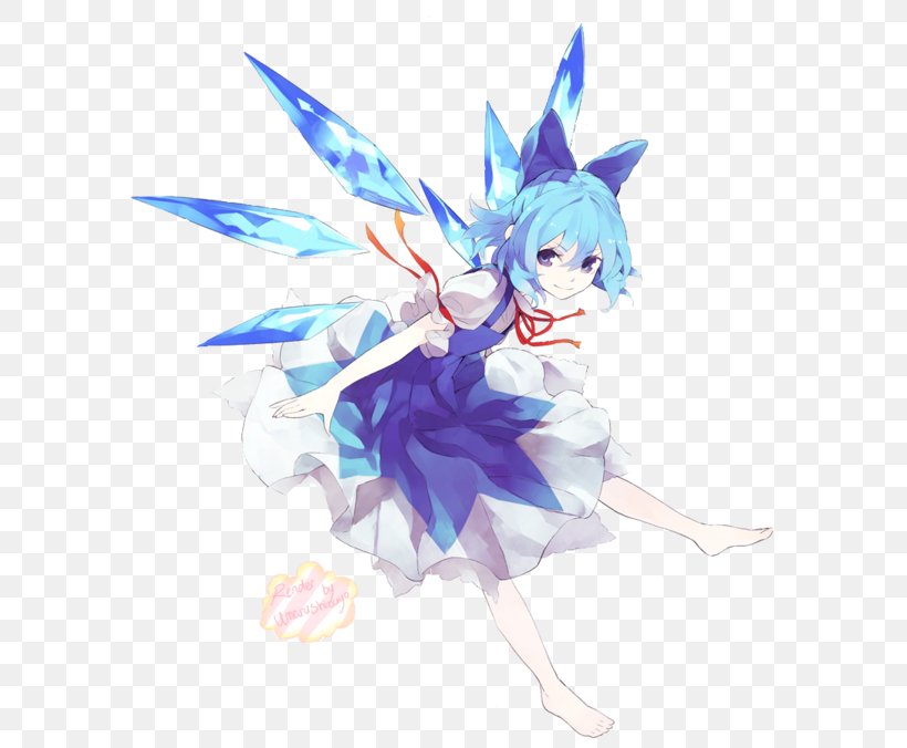 Touhou Project Cirno Pixiv Character, PNG, 600x676px, Watercolor, Cartoon, Flower, Frame, Heart Download Free