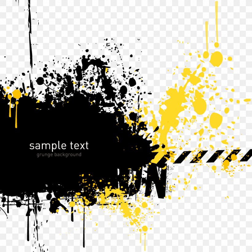 Grunge Yellow, PNG, 945x945px, Grunge, Art, Black And White, Brand, Drawing Download Free