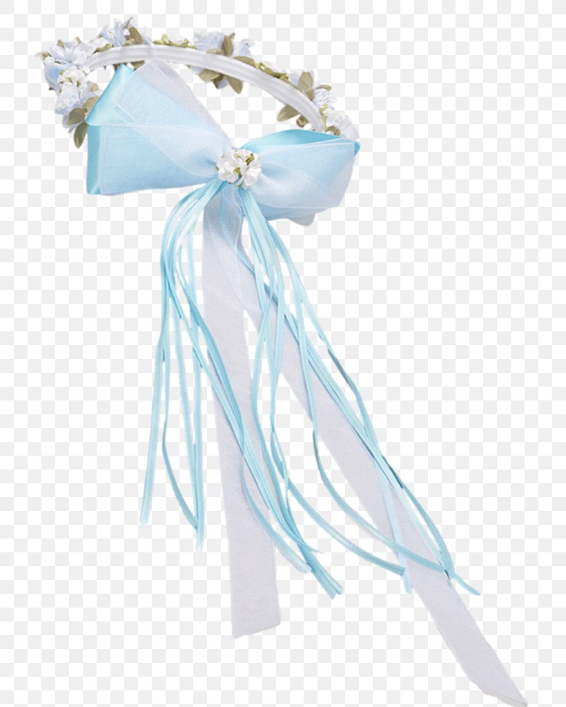 Blue Satin Silk Headgear Artificial Flower, PNG, 745x1024px, Blue, Aqua, Artificial Flower, Clothing Accessories, Crown Download Free