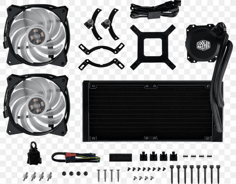 Computer System Cooling Parts Cooler Master Water Cooling Central Processing Unit RGB Color Model, PNG, 1000x782px, Computer System Cooling Parts, Asrock, Auto Part, Automotive Exterior, Automotive Lighting Download Free