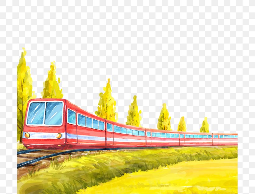 Train Cartoon Track Poster Illustration, PNG, 709x624px, Train, Advertising, Cartoon, Chunyun, Copywriting Download Free