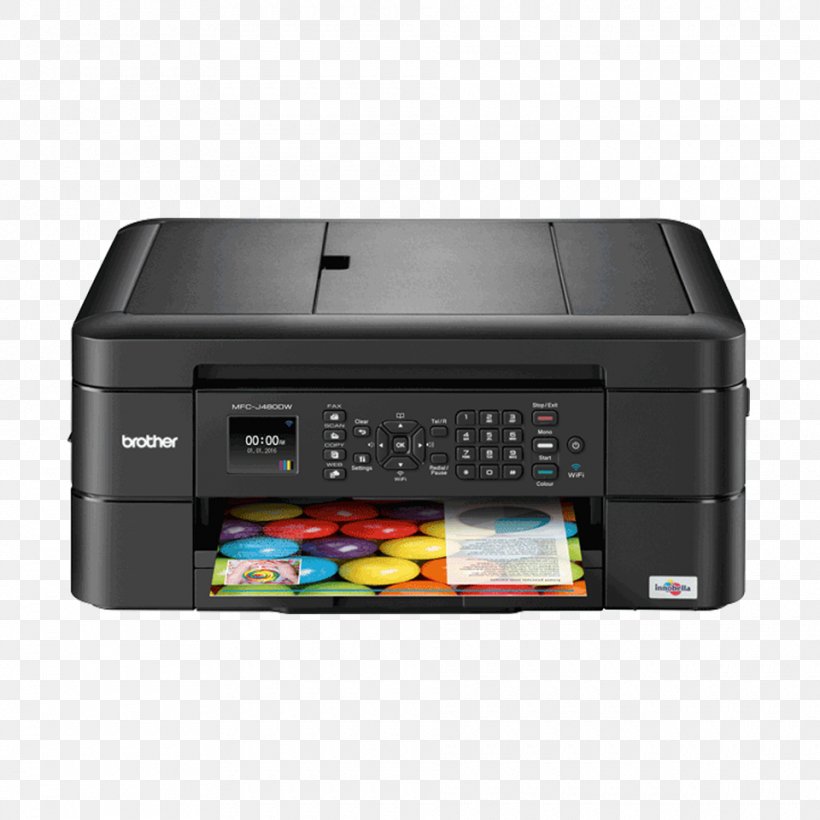 Brother Industries Ink Cartridge Inkjet Printing Multi-function Printer, PNG, 960x960px, Brother Industries, Automatic Document Feeder, Color Printing, Electronic Device, Electronics Download Free