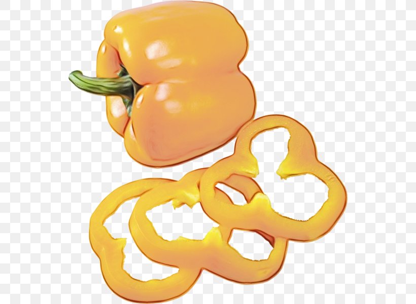 Yellow Bell Pepper Octopus Food Bell Peppers And Chili Peppers, PNG, 550x600px, Watercolor, Bell Pepper, Bell Peppers And Chili Peppers, Food, Octopus Download Free