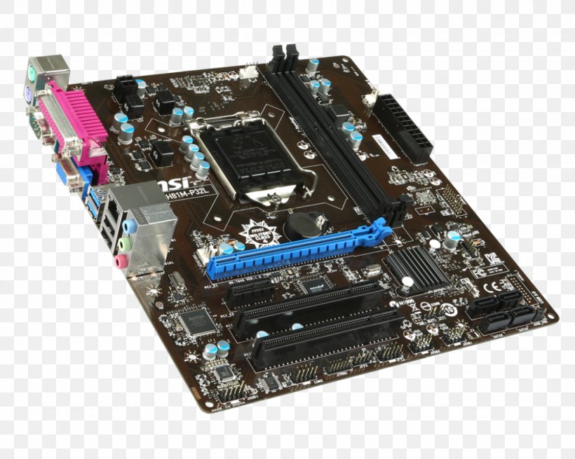 Intel LGA 1150 Motherboard MSI H81M-P32L CPU Socket, PNG, 1024x819px, Intel, Computer, Computer Component, Computer Hardware, Cpu Download Free