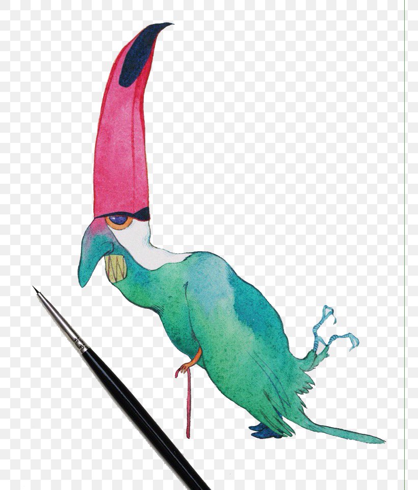 Parrot Watercolor Painting Illustrator Illustration, PNG, 768x960px, Parrot, Animation, Beak, Bird, Creativity Download Free