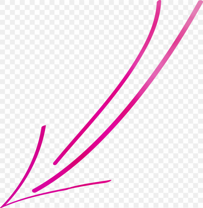 Pink Line Violet Magenta, PNG, 2924x3000px, Hand Drawn Arrow, Line, Magenta, Paint, Pink Download Free