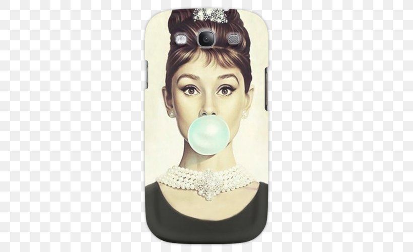 Audrey Hepburn Breakfast At Tiffany's Chewing Gum Bubble Gum Art, PNG, 500x500px, Audrey Hepburn, Art, Artist, Audrey Tautou, Bubble Gum Download Free