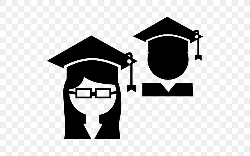 Graduation Ceremony Student School Undergraduate Education, PNG, 512x512px, Graduation Ceremony, Academic Degree, Black, Black And White, Brand Download Free
