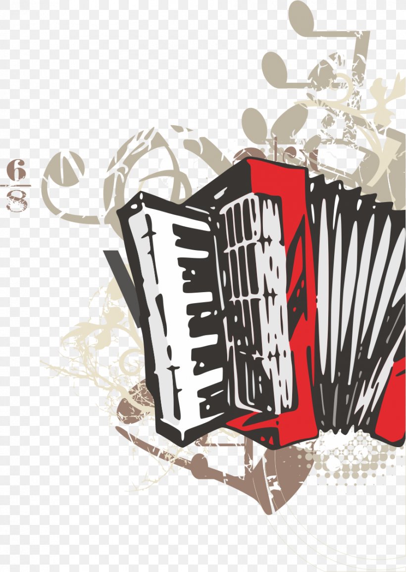 Accordion Euclidean Vector Musical Instrument Illustration, PNG, 888x1251px, Watercolor, Cartoon, Flower, Frame, Heart Download Free