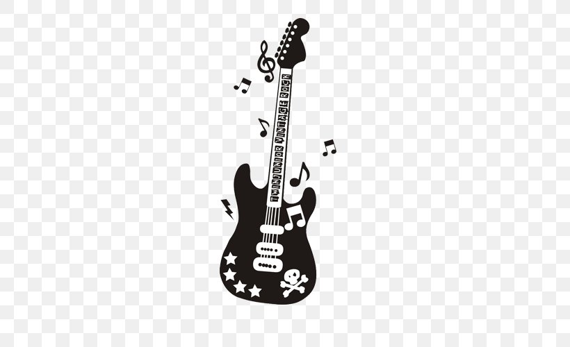 Bass Guitar Black And White Musical Note, PNG, 500x500px, Watercolor, Cartoon, Flower, Frame, Heart Download Free