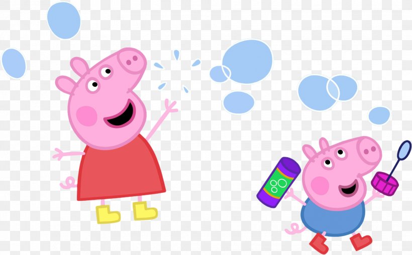Daddy Pig Thomas Peppa Pig Bubbles Drawing, PNG, 1962x1217px, Watercolor, Cartoon, Flower, Frame, Heart Download Free