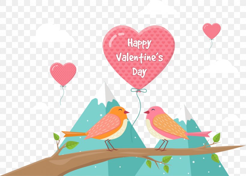 Bird Valentines Day Clip Art, PNG, 1443x1033px, Bird, Greeting Card, Heart, Love, Petal Download Free