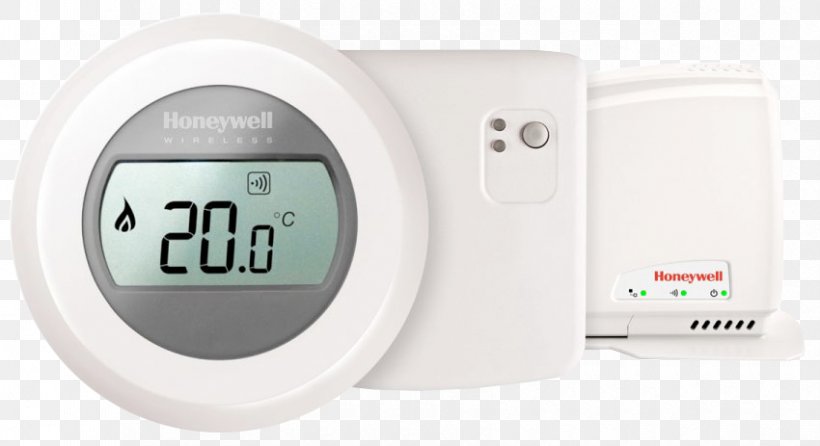 Honeywell Evohome Round Termostat + Relay Module + Gateway Accessory Thermostat Bezdrôtový Termostat Y87RFC Honeywell Honeywell DC915E Series 9 Doorbell, PNG, 850x463px, Honeywell, Boiler, Central Heating, Electronics, Hardware Download Free