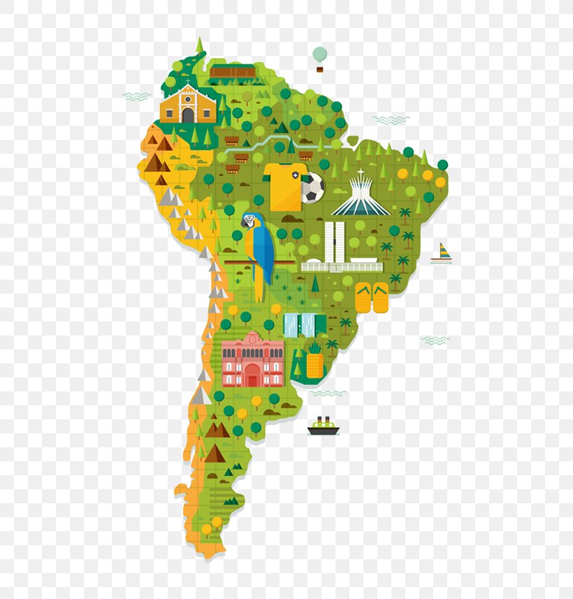 South America Illustrated Maps Cartography, PNG, 600x857px, South