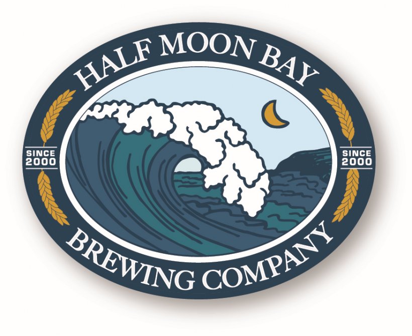 Half Moon Bay Brewing Company Half Acre Beer Company New Belgium Brewing Company, PNG, 875x715px, Half Moon Bay, Badge, Beer, Beer Brewing Grains Malts, Brand Download Free