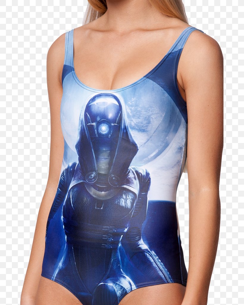 Mass Effect Tali'Zorah Swimsuit Clothing BioWare, PNG, 683x1024px, Watercolor, Cartoon, Flower, Frame, Heart Download Free