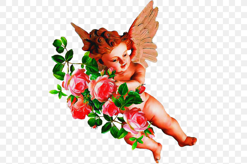 Rose, PNG, 500x544px, Angel, Cupid, Cut Flowers, Figurine, Flower Download Free