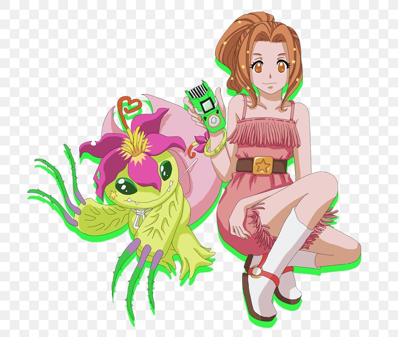 Palmon Mimi Tachikawa Biyomon Digimon Adventure Tri., PNG, 750x695px, Watercolor, Cartoon, Flower, Frame, Heart Download Free