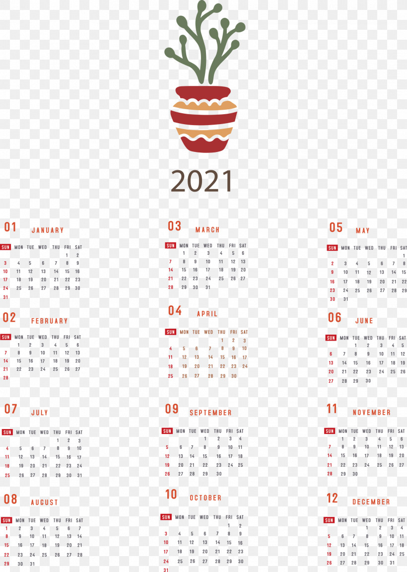 Printable 2021 Yearly Calendar 2021 Yearly Calendar, PNG, 2134x3000px, 2021 Yearly Calendar, Calendar System, Meter Download Free