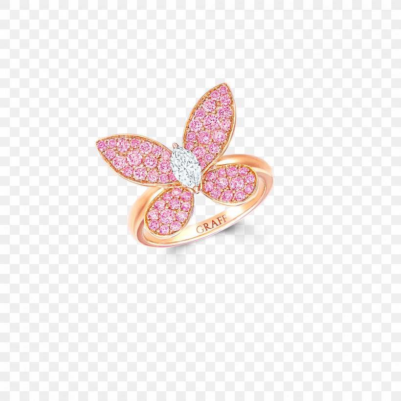 Jewellery Ring Graff Diamonds Graff Pink, PNG, 2000x2000px, Jewellery, Butter, Butterfly, Diamond, Featuring Download Free