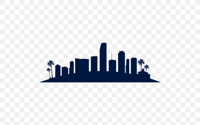 Miami Skyline Silhouette Clip Art, PNG, 512x512px, Miami, Art, Brand, City, Drawing Download Free