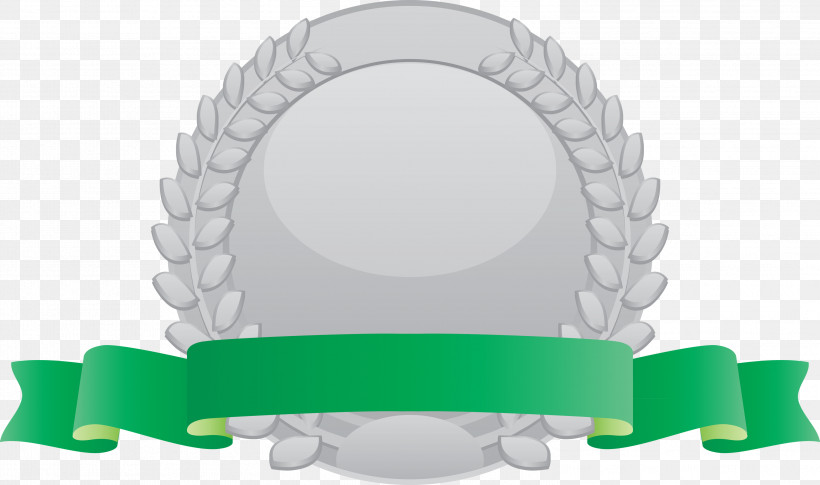 Silver Badge Award Badge, PNG, 2999x1777px, Silver Badge, Award Badge, Badge, Emblem, Green Download Free