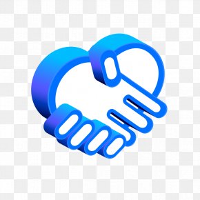 Blue Cooperation Handshake Model - Blue Handshake Icon PNG