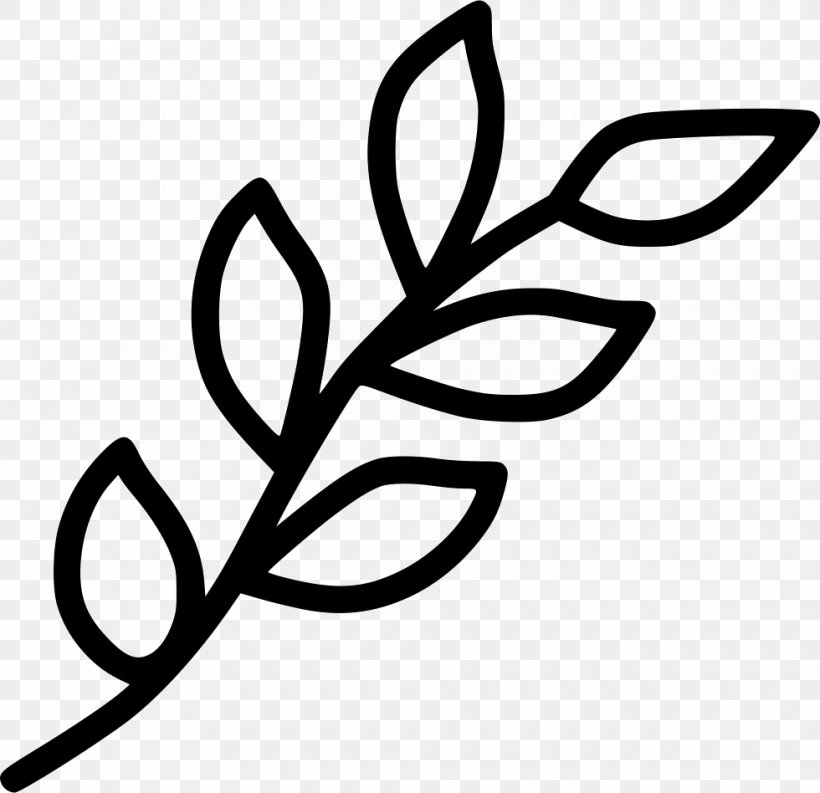 Clip Art Leaf Branch, PNG, 980x948px, Leaf, Artwork, Black And White, Branch, Ecology Download Free