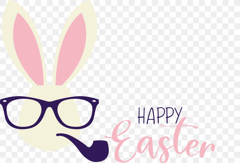 Easter Bunny, PNG, 3578x2436px, Glasses, Cartoon, Easter Bunny, Logo, Skin Download Free