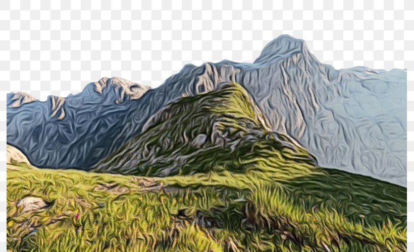 Mountainous Landforms Mountain Natural Landscape Nature Mountain Range, PNG, 793x500px, Watercolor, Highland, Hill, Massif, Mountain Download Free