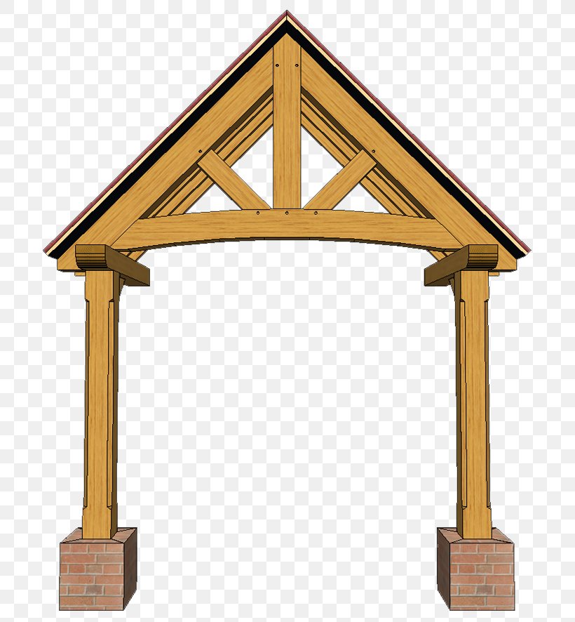 Timber Roof Truss King Post Porch, PNG, 724x886px, Roof, Arch, Architectural Engineering, Bridge, Building Download Free