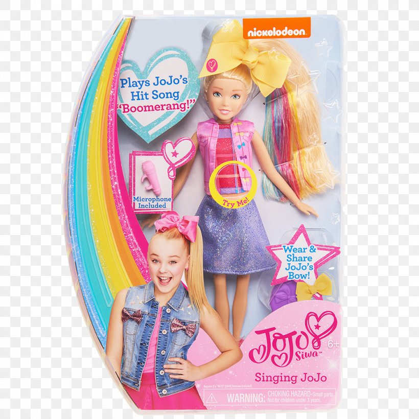Amazon.com Just Play JoJo Siwa Singing Doll J. C. Penney Boomerang, PNG, 1000x1000px, Amazoncom, Barbie, Boomerang, Doll, J C Penney Download Free