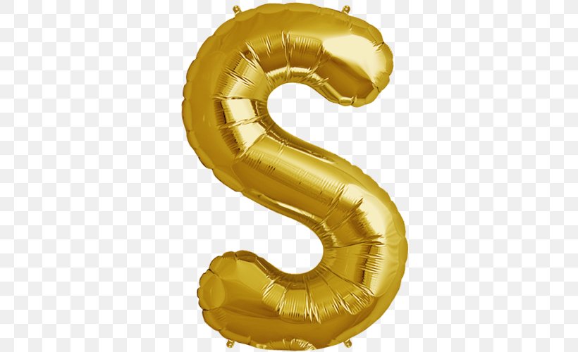 Mylar Balloon Letter Gold Alphabet, PNG, 500x500px, Mylar Balloon, Alphabet, Balloon, Bopet, Foil Download Free