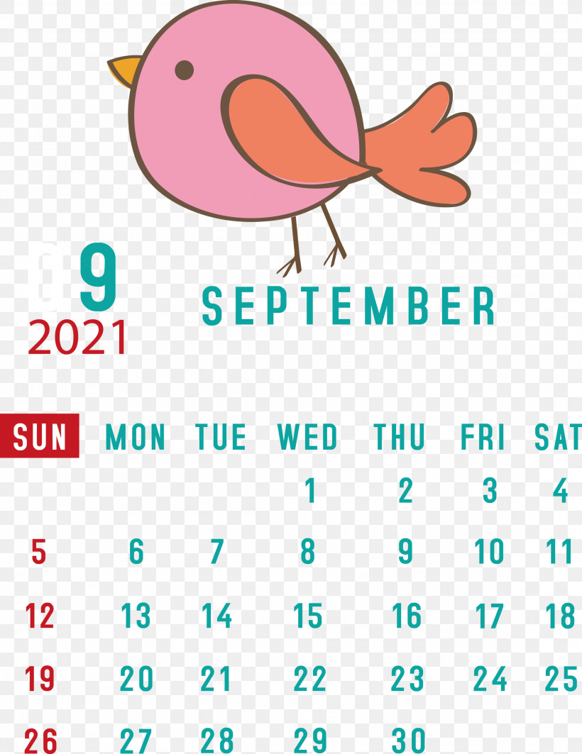 September 2021 Printable Calendar September 2021 Calendar, PNG, 2313x3000px, September 2021 Printable Calendar, Beak, Behavior, Diagram, Htc Download Free