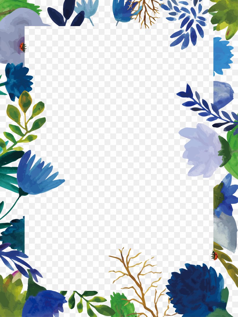 Floral Design Flower, PNG, 4725x6300px, Flower, Area, Blue, Border, Flora Download Free