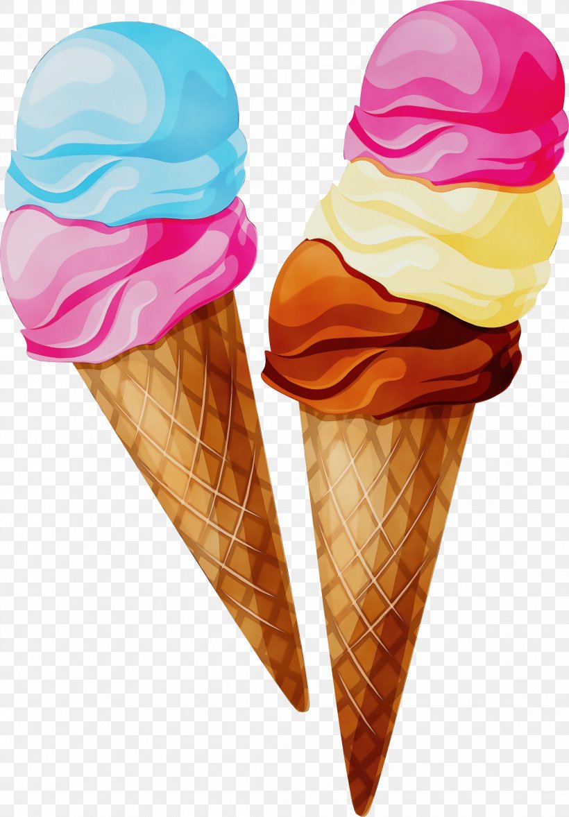 Ice Cream Cone Background, PNG, 2087x3000px, Watercolor, Chocolate Ice Cream, Cone, Cream, Cuisine Download Free