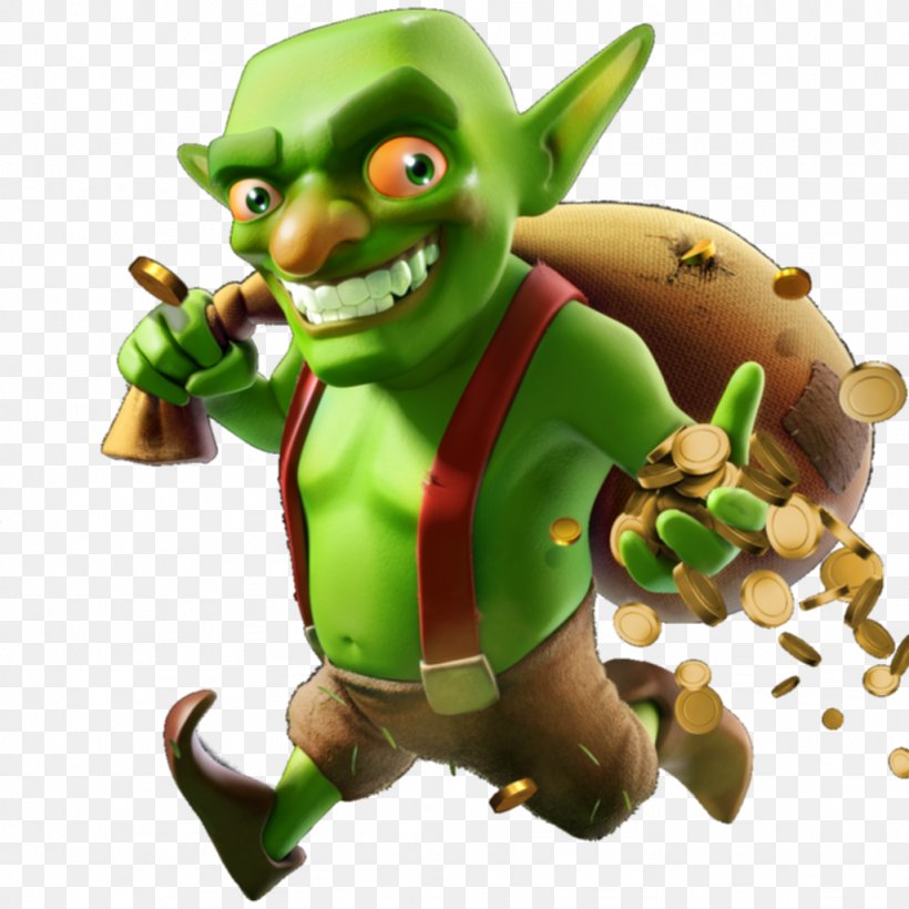Clash Of Clans Green Goblin Clash Royale Free Gems, PNG, 1024x1024px, Clash Of Clans, Android, Campaign, Clash Royale, Fictional Character Download Free