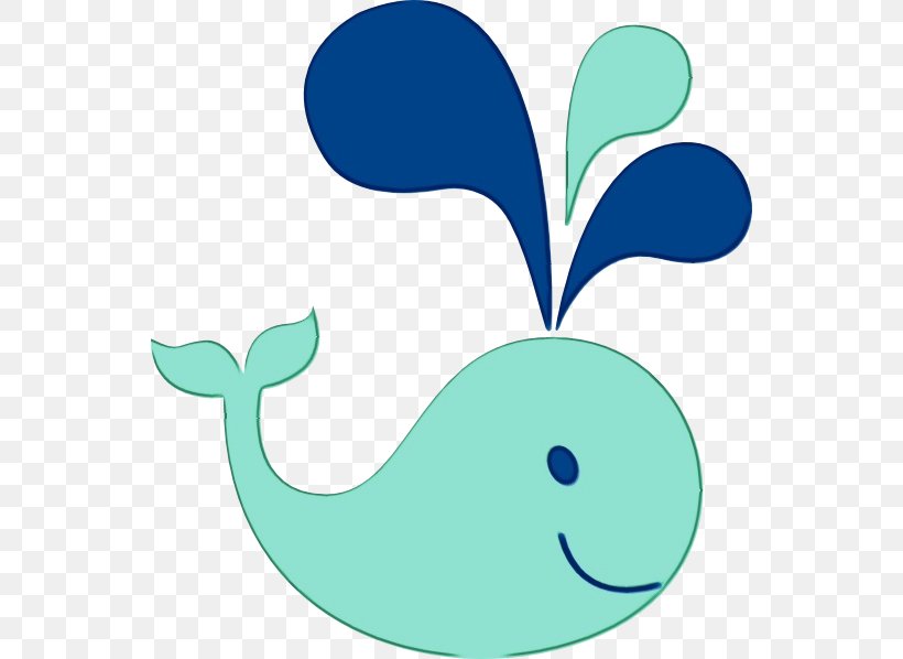Clip Art Turquoise Aqua Whale Leaf, PNG, 546x598px, Watercolor, Aqua, Cetacea, Leaf, Marine Mammal Download Free