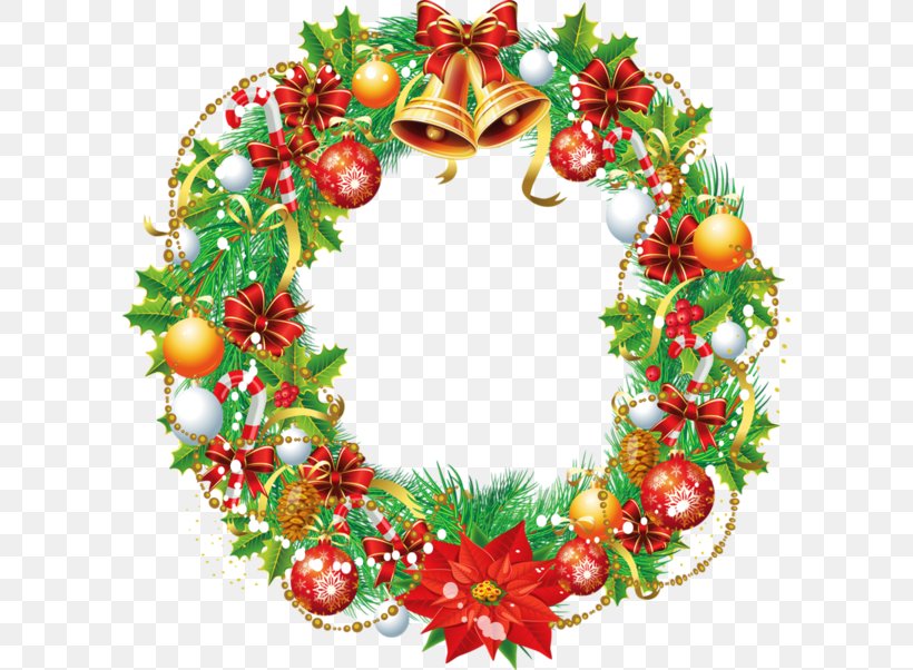 Santa Claus Wreath Christmas Garland Clip Art, PNG, 600x602px, Santa Claus, Advent Wreath, Christmas, Christmas Decoration, Christmas Eve Download Free