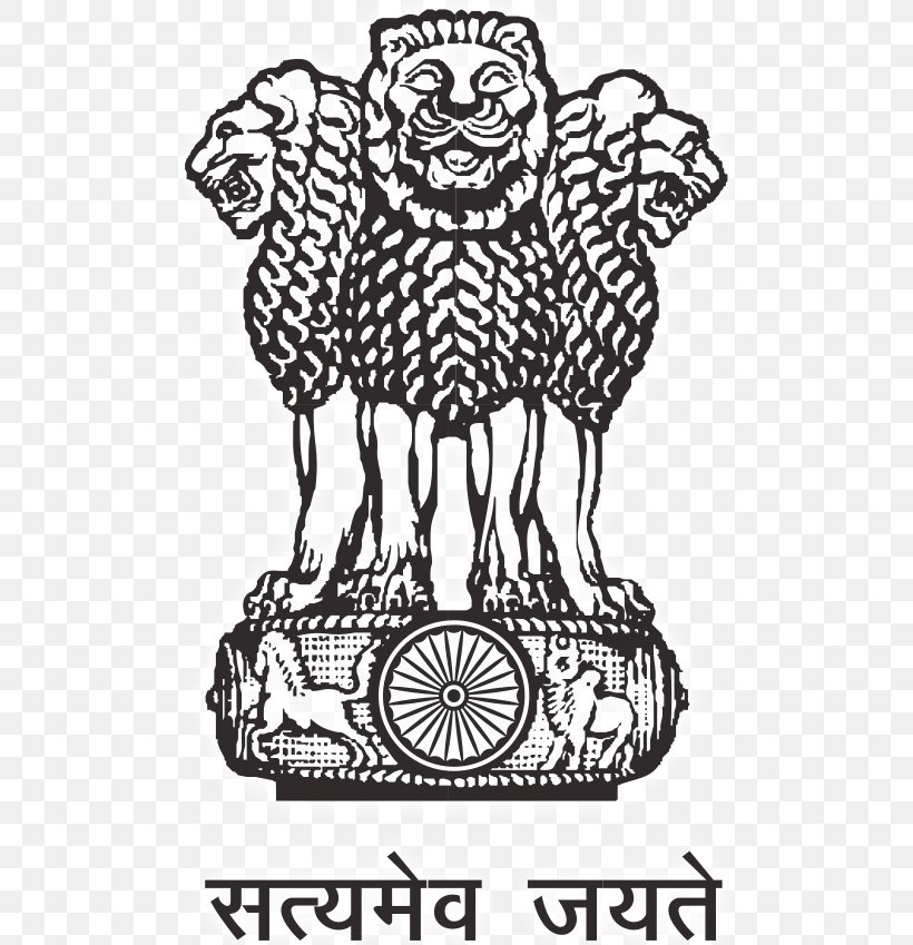 Lion Capital Of Ashoka Sarnath State Emblem Of India National Symbols Of India, PNG, 500x849px, Lion Capital Of Ashoka, Art, Ashoka, Blackandwhite, Coloring Book Download Free