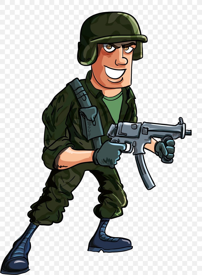 Soldier Cartoon Firearm Machine Gun, PNG, 1601x2182px, Watercolor, Cartoon, Flower, Frame, Heart Download Free