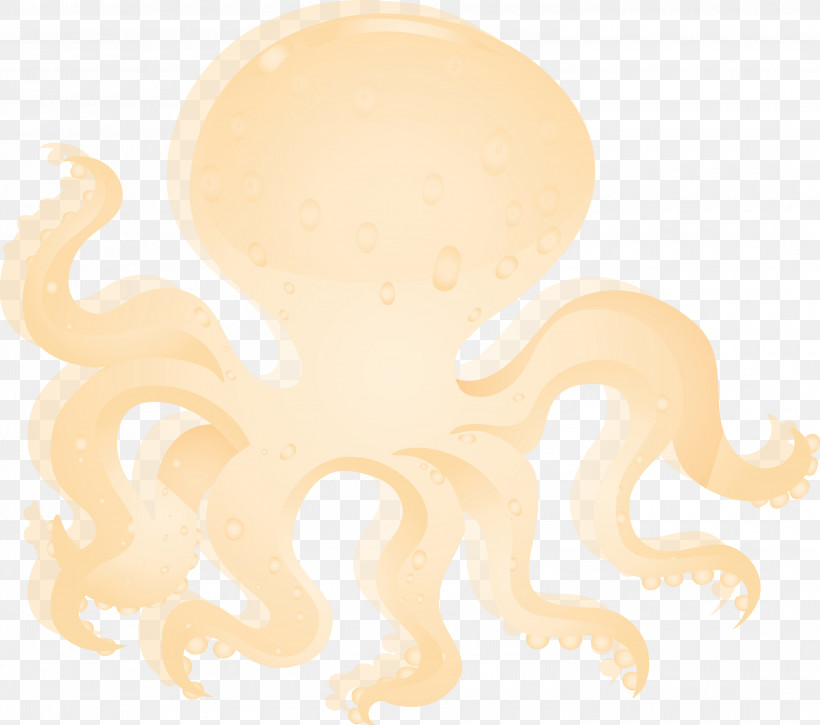 Octopus Yellow, PNG, 3000x2656px, Watercolor, Octopus, Paint, Wet Ink, Yellow Download Free