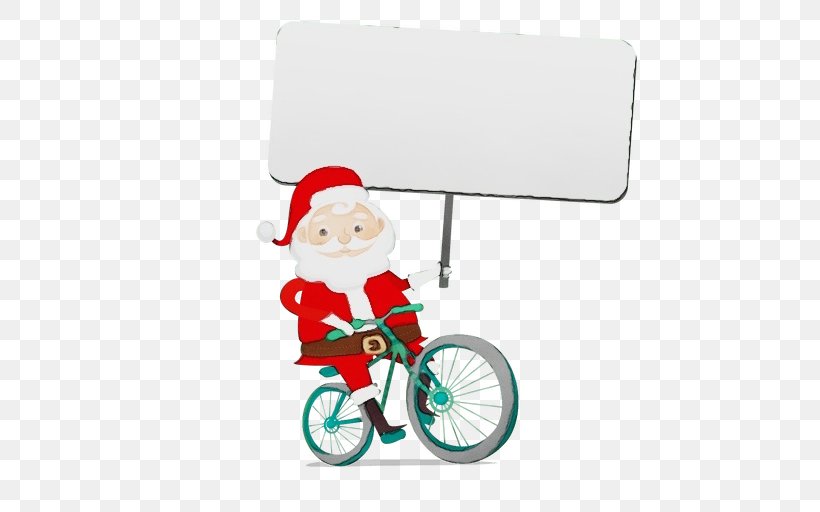 Santa Claus, PNG, 512x512px, Watercolor, Bicycle, Cartoon, Christmas, Christmas Elf Download Free
