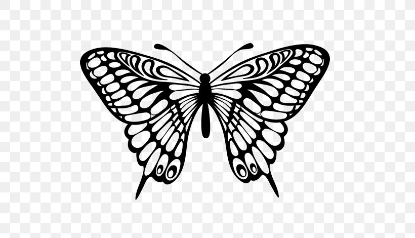 Butterfly Drawing Clip Art, PNG, 600x470px, Butterfly, Black And White, Brush Footed Butterfly, Drawing, Insect Download Free