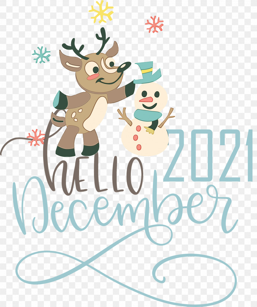 Christmas Day, PNG, 2511x3000px, Hello December, Antler, Bauble, Cartoon, Christmas Day Download Free