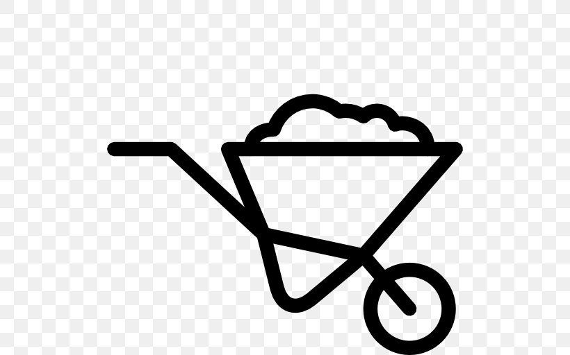 Wheelbarrow Hand Truck, PNG, 512x512px, Wheelbarrow, Architectural Engineering, Black And White, Cart, Hand Truck Download Free